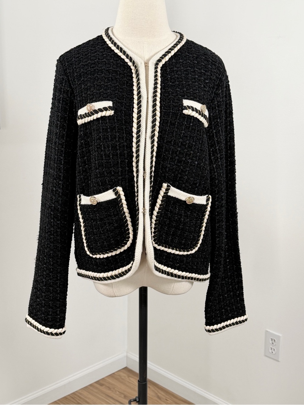 Elie Tahari Koka Wool-Blend Cardigan Size XL - Picture 7 of 16